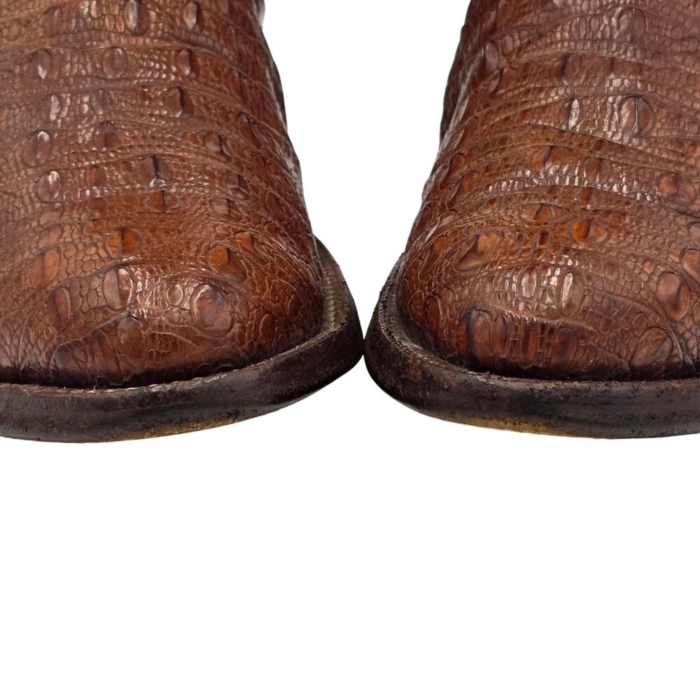 Vintage Justin Boots Rare Exotic Hornback Alligator 10D Cowboy Western Boots CBC - Picture 12 of 14